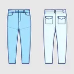 plain blue trousers image